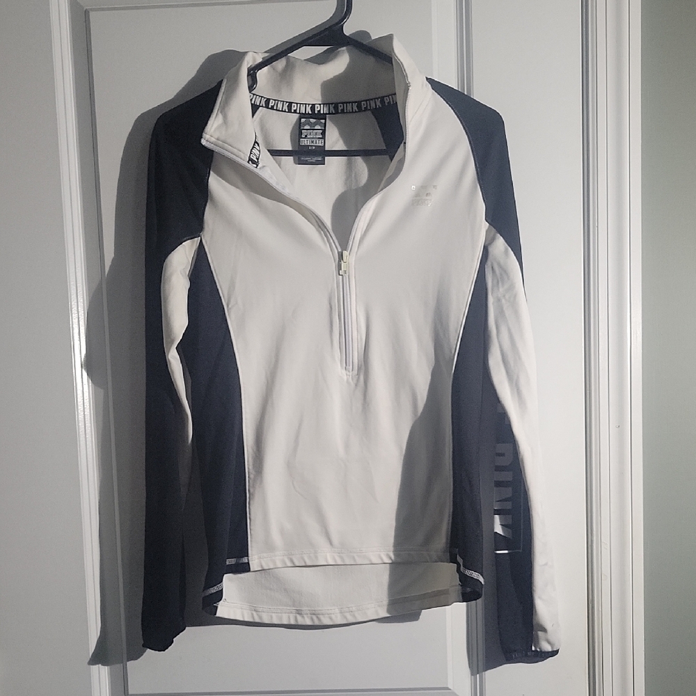Victoria Secrets PINK Black and White Athletic Pullover S